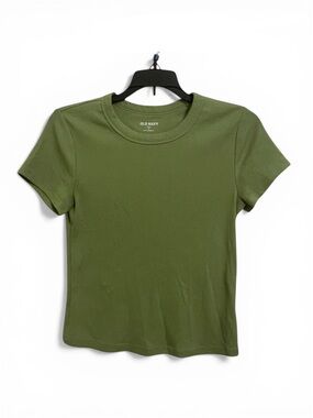 Old Navy Olive Short Sleeve Ribbed Crew Tee
